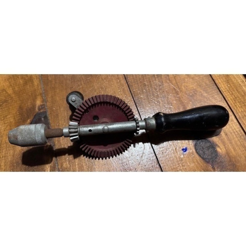 Vintage Stanley No 1221 Hand Drill Eggbeater Manual Crank Woodworking Tool USA - Picture 3 of 3